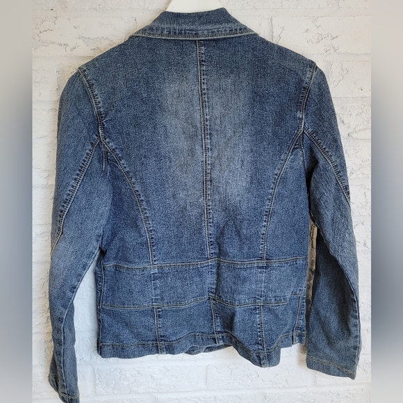 Jean Jacket with Floral Embroidery & Sequins - Picture 6 of 6